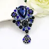 Pins broszki Weimanjingdian marka duża błyszcząca kryształowa diamentowa broszka odpowiednia do kobiet akcesoria biżuterii bukietu ślubnego G230529