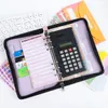 Bindemedel A6 Budgetbindande valutaarrangör PU Läder Notebook Planner med kontant kuvert Budgetkort Engelsk bokstäver Label 230531