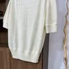 Women's T Shirts Micro Sheer Thin Short Sleeve Linen Knit T-Shirt Women Tops