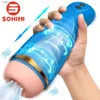 Sohimi Masturbateur Homme Automatique avec 10 Vibrations Texture Réaliste Vibration pour Pénis Trainer Masturbateur pour Hommes L230518
