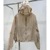 Kvinnans jackor 2023 Spring Summer Thin Jacket Women's Loose Windbreaker Outdoor Sports Short dragkedja Sunskyddande kläder