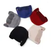 Cycling Caps Men Winter Hat Warm Ear Protection Cap Soft Windproof Knitted Wool Outdoor Running Skiing Sports Beanies