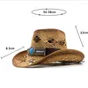 Berretti Cappelli Panama per donne estate traspirabile ampio largo cappello da cowboy cappello da sole berretto da sole per protezione UV uomini luffy paglia