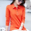 Koszule Polo Women Długie rękaw Casual Polo koszula dla kobiet polerowania bawełniane polo po polo polos jesienne zimowe topy tees panie polo