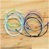  Pulseras con dijes Cuerda trenzada tejida hecha a mano para mujer Chica Color sólido Verano Playa Joyería de moda Entrega directa Dhojn