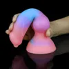 Massager Super Soft Luminous Penis Dildo Adult for Woman Monster Suction Cup Anal Male Female Masturbation