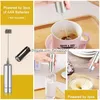 Äggverktyg Rostfritt stål Mjölk Frother Portable Handheld Electric Whisk Coffee Mixer Tool Kitchen Accessory VTKY2349 Drop Leverans H DHC5P