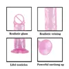 5 Storlek Silikon Dildo Mini Soft Jelly Suction Cup Anal Butt Plug Erotic Realistic Penis G-Spot Orgasm för kvinna