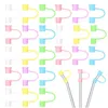 Silicone Straw Covers Cap Reusable Tip Covers Colorful Straw Toppers Drinking Straw Tips Lids for 7-8 mm Straws LX5629