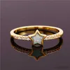 Anéis de banda bonito feminino branco azul anel ouro prata cor noivado cristal estrela casamento para mulheres