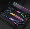 Parts Brand Pet Grooming Scissors Set 7 8 Inch Professional Japan 440c Dog Shears Hair Cutting Thinning Curved Scissors with Comb Bag