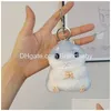 Chaveiros de pelúcia Ins Kawaii Macio Hamster Jóias Mochila Mochila Ornamento Chaveiro Presentes Cerca de 10 cm Drop Delivery Brinquedos Recheados Ani Ot6Pk