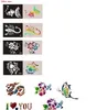 Tattoos Free shipping 100 pcs Mixed Design Stencils for Body Painting Glitter Temporary Tattoo 2014 NEW Picture