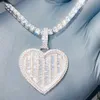 2023 design de dia dos namorados para amante namorada moda presente jóias micro pave cz grande colar de coração de gelo