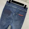 Designer Jeans Donna Pantaloni sportivi in denim Marchio di moda Camelia Sottile elasticizzato a fessura irregolare Pantaloni da donna lavati in difficoltà Lady Jogger Track Pant