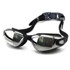 Óculos de natação para adultos antiembaçante HD água olho feminino lentes galvanizadas óculos de silicone de alta definição com caixa de plástico P230601