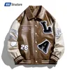 Mannen Jassen Heren Letters Borduren Patchwork Harajuku Varsity Jacket Air Pilot Overjas Baseball Jassen Mannelijke Hip Hop Mannen Varsity Jacket 230531