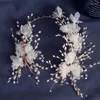 Haarspangen Blume Blumen Stirnbänder Tiara Perlen Perlen Kopfschmuck Krone Mädchen Frauen Haarbänder Party Braut Brautschmuck Hochzeitsaccessoires