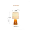 Table Lamps Milkshake Bedroom Night Lamp Korean Pleated Ceramic Desk Decoration Lightings INS