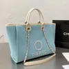 Women's Classics Luxury Hand broderad Pearl Beach Bag Big Ladies Small Ryggsäckar Canvas Chain Ryggsäck Evening Handväskor 2Z2S 60% Factory Outlet Sale