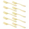 Dinnerware Sets 24 Pcs Disposable Fruit Fork Plastic Picks Wedding Silverware Kid Pudding Spoon