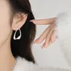 Boucles d'oreilles en peluche à vagues minimalistes pour femmes déclaration mode étouffe de boucle d'oreille argent couleur punk charme bijoux bijoux fille cadeau