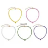 Pendant Necklaces Fashion Handmade Multicolor Seed Beads Necklace For Women Sweet Heart Pendants Necklace Summer Girls Choker Collar Jewerly 1PC J230601