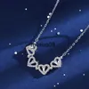 Pendant Necklaces Classic Four-Heart Ever-changing Love Necklace One Multi-wear Necklace Creative Heart-to-Heart Fashion Clover Pendant Gift J230601