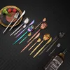 Dinnerware Sets 16 piece tableware set mirror stainless steel cutlery knives forks spoons kitchens els party gifts 230531