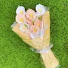 Decorative Flowers Artificial Crochet Calla Lily Flower Bouquet Finished Hand-knitted Homemade Bouquets Room Wedding Decoration