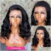 Synthetic Wigs Body Wave Bob Wig 4X4 Brazilian Glueless For Women Human Hair Preplucked Closure Pre Plucked Drop Delivery Products Dhtlu