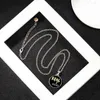 60% korting op designer sieraden armband ketting ring Ins punk stijl Sterling echt zwart email druppel lijm hiphop ketting