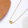 Mode Simple Chat Chien Empreinte Pendentif Collier Pour Femmes En Acier Inoxydable Mignon Bijoux Accessoire