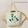 Depolama Çantalar Tuval Tote Set DIY Craft Boş Makyaj Zip Kalem Kılıfı Yeniden Kullanılabilir Alışveriş Market Çantası