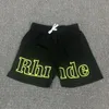 Designer Kleding Rhude Shorts Korte Mannen Broek Sets Trainingspak Broek Losse en Comfortabele Mode Populair Voetbal Straat Tij Rhudehnkr