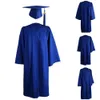 Kleidungssets Weiches, einfaches, mattes Abschlusskappenkleid für die Abschlussfeier 230601