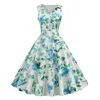 Casual Dresses Floral Print Prom Summer Dress Women Vintage 50s 60s Pin Up Rockabilly Robe Party Office Vestidos 2023