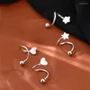 Boucles d'oreilles en argent Sterling 925 vis à ressort torsadées femme mode amour oreille os ongles pour femmes bijoux cadeaux