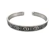 80% de réduction bijoux de créateur bracelet collier bague Sterling vieux rayure engrenage femmes polyvalent couple ouvert Bracelet