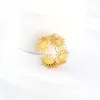 Anéis de joias elegantes elegantes da moda vintage banhado a ouro 18k personalizado de aço inoxidável 316l para mulheres
