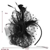 Vintage Braut Haarschmuck Feder Kopfblume Perlen Blume Mesh Haarreifen Hut Vielseitiges Kleid Qipao Zubehör XMZ-0015