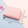 Korthållare 11 bitar Bank/ ID/ Holder Wallet Pu Leather dragkedja Stängning Befrihet Black Pink Women Män reser