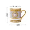 Factory Direct Supply European Creative Gold Rim Ceramic Mug Home Breakfast Afternoon Tea Coffee Cup