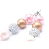 Kralen kettingen roze kleur pompoen carrige kind dikke ketting Halloween -stijl bubblegum bead children sieraden voor peutermeisjes Dr Dhuk8