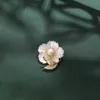 Pins Brooches WEIMANJINGDIAN brand new arrival of high-quality fresh water pearls and shell flower brooches G230529