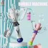 Sand Play Water Fun Bubble Gun Transformation Bubbles Machine Automatic Soap With Light Music Bath Toys for Kids Outdoor Wedding Party