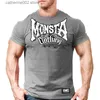Męskie koszulki Nowe siłowni 2019 Modna T-shirt Mężczyzn Mężczyzny