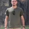 メンズカジュアルシャツ屋外ハイキングクライミング耐抵抗性夏の戦術Tシャツの男性ゆるい弾力性迅速な乾燥通気性男性