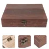 Presentförpackning Dekorativ förvaringsfodral Träsmycken Box Vintage Keepsake Wood Craft