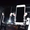 New Fashion Big Rhinestone Flower Universal Car Phone Holder Air Vent Mount Clip Mobile Phone Holder in Car GPS for iPhone Samsung